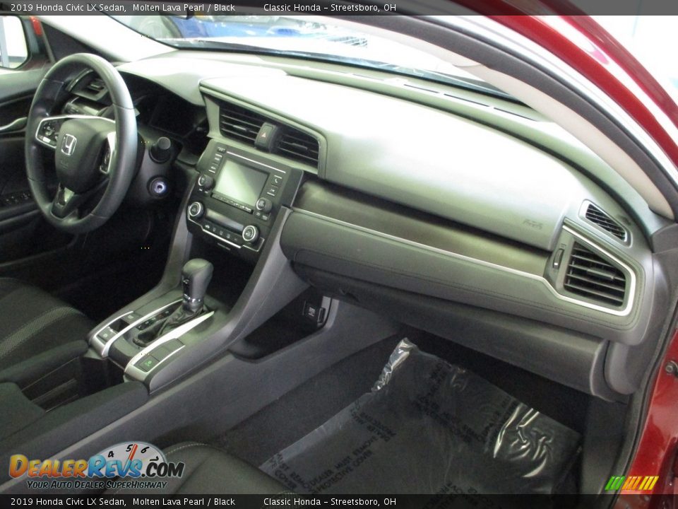 2019 Honda Civic LX Sedan Molten Lava Pearl / Black Photo #19