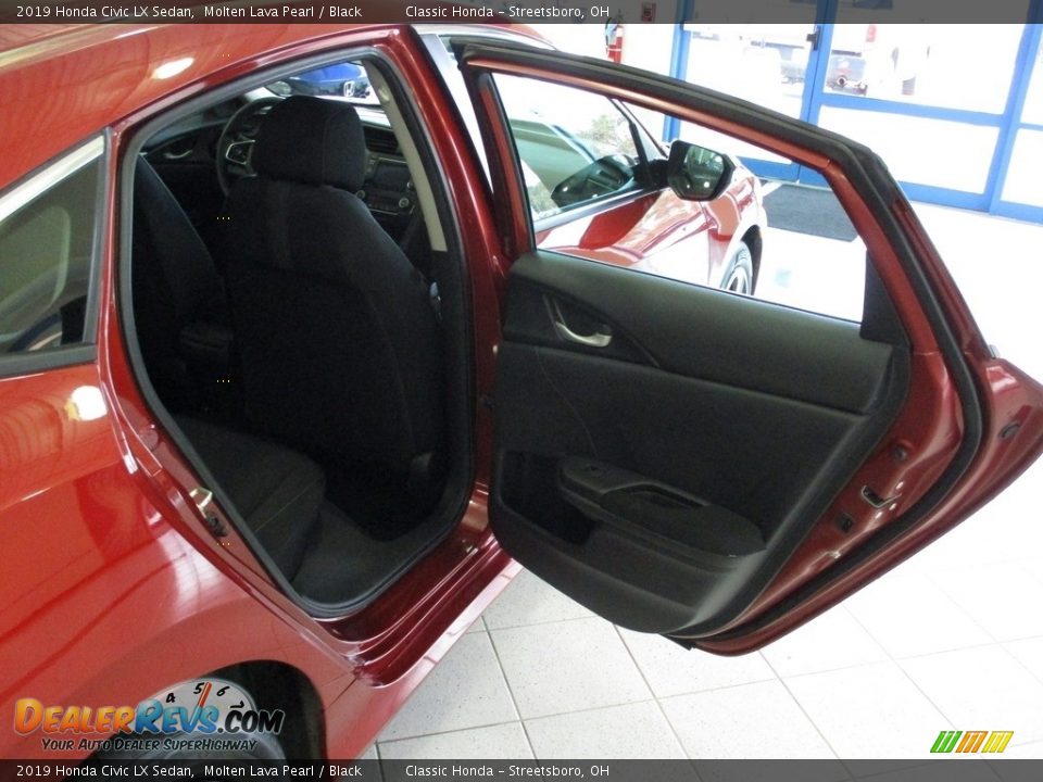 2019 Honda Civic LX Sedan Molten Lava Pearl / Black Photo #20