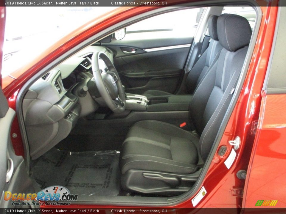 2019 Honda Civic LX Sedan Molten Lava Pearl / Black Photo #27