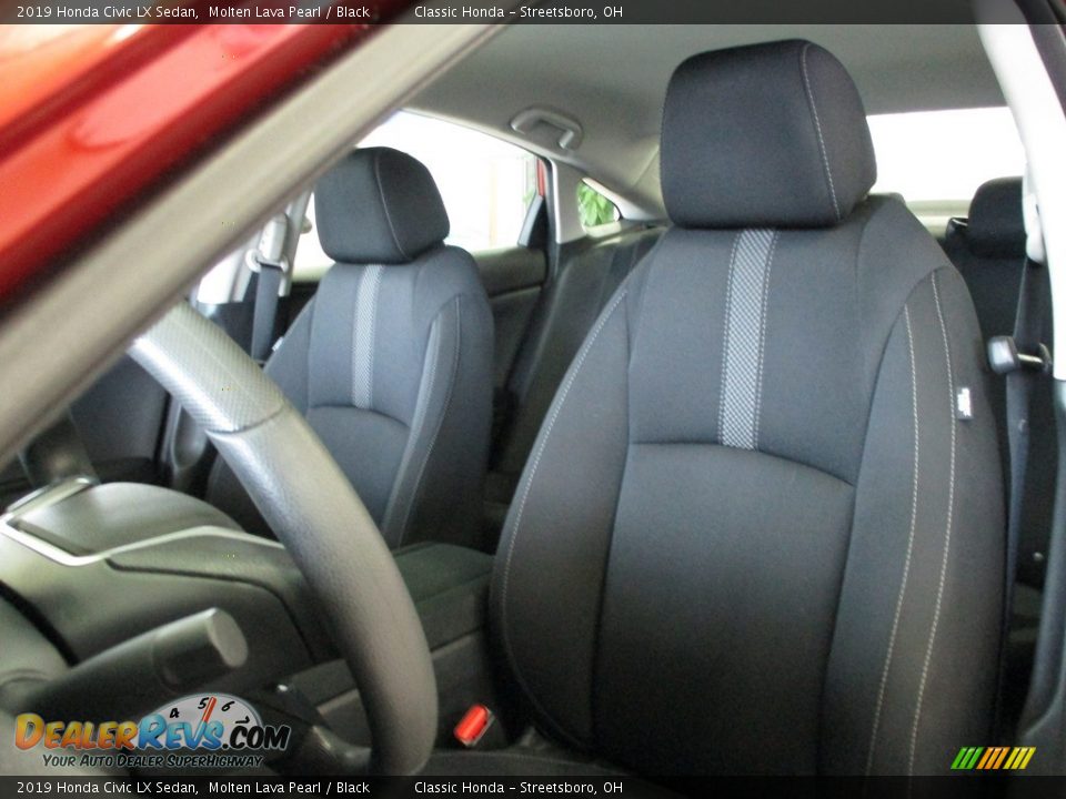2019 Honda Civic LX Sedan Molten Lava Pearl / Black Photo #28