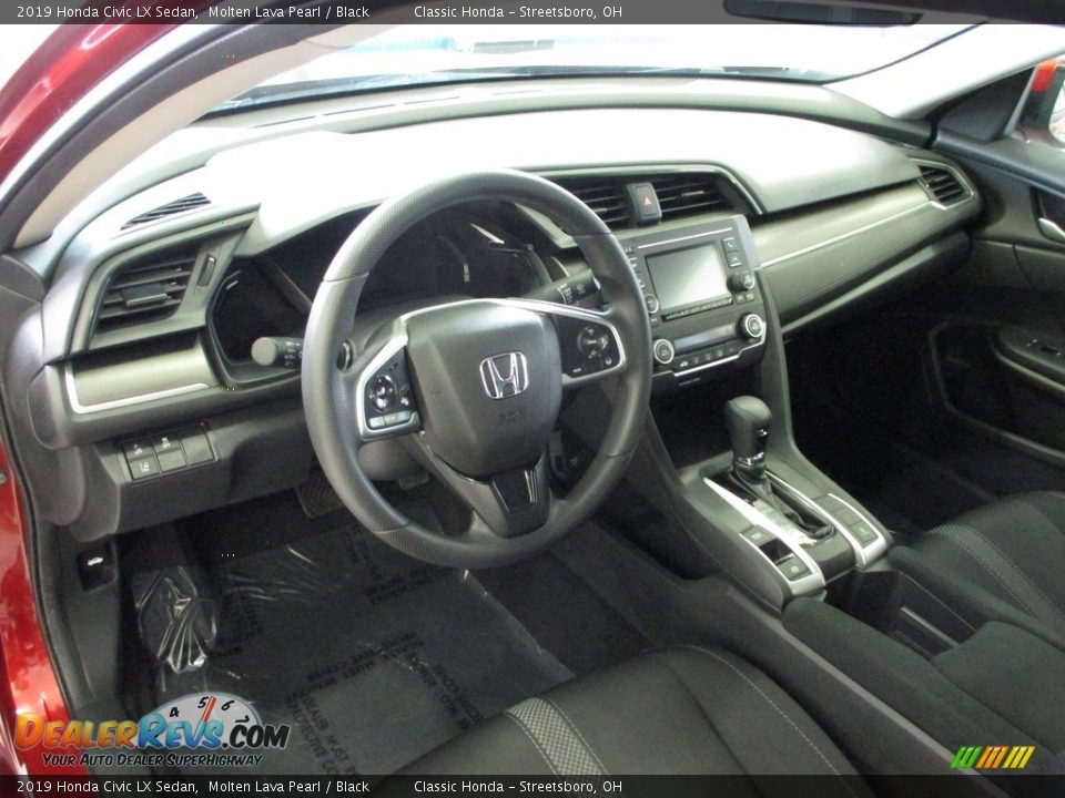 2019 Honda Civic LX Sedan Molten Lava Pearl / Black Photo #29