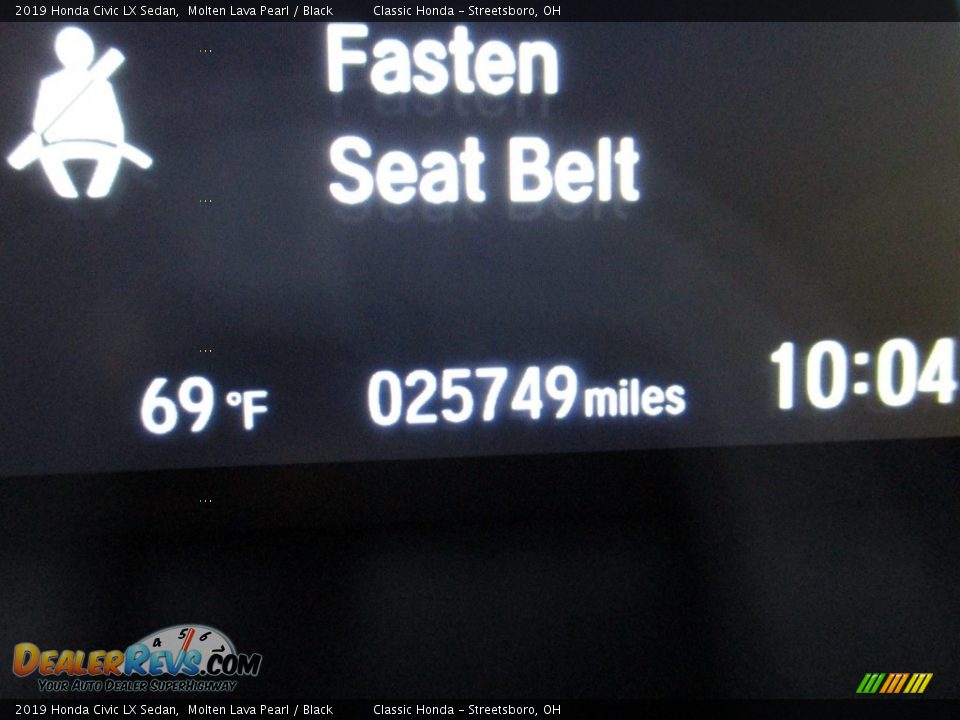 2019 Honda Civic LX Sedan Molten Lava Pearl / Black Photo #34