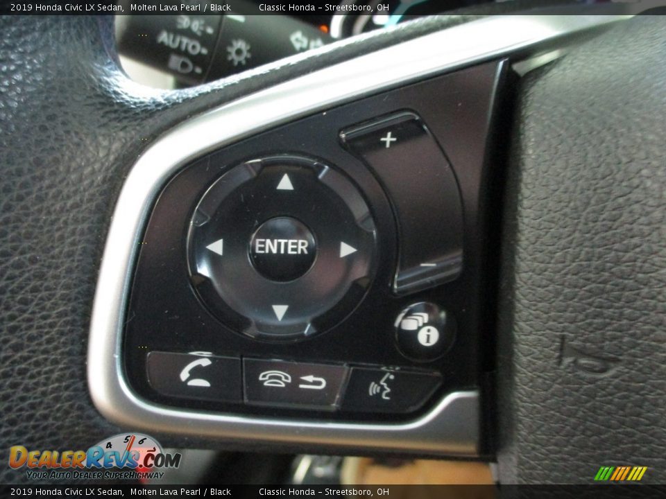 2019 Honda Civic LX Sedan Molten Lava Pearl / Black Photo #35