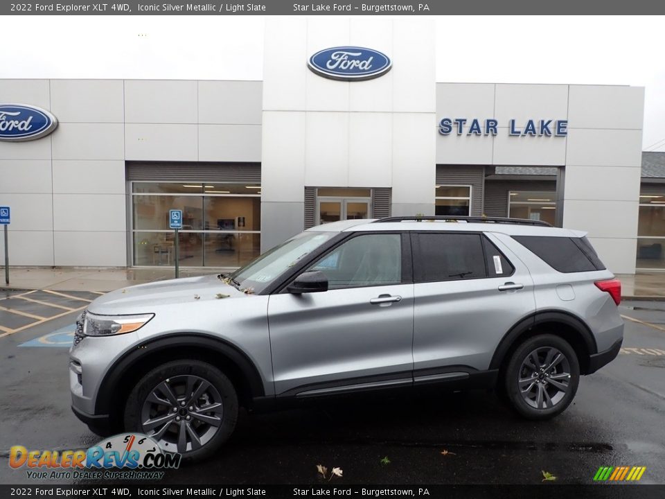 2022 Ford Explorer XLT 4WD Iconic Silver Metallic / Light Slate Photo #1