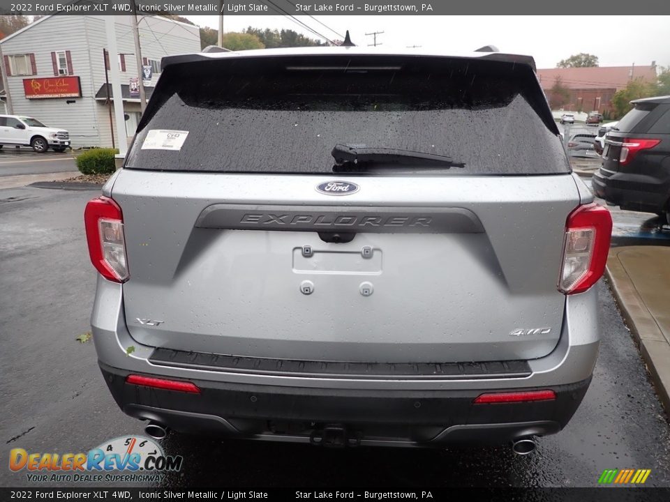 2022 Ford Explorer XLT 4WD Iconic Silver Metallic / Light Slate Photo #4