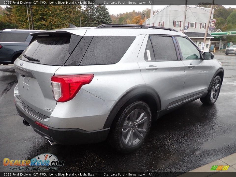 2022 Ford Explorer XLT 4WD Iconic Silver Metallic / Light Slate Photo #5