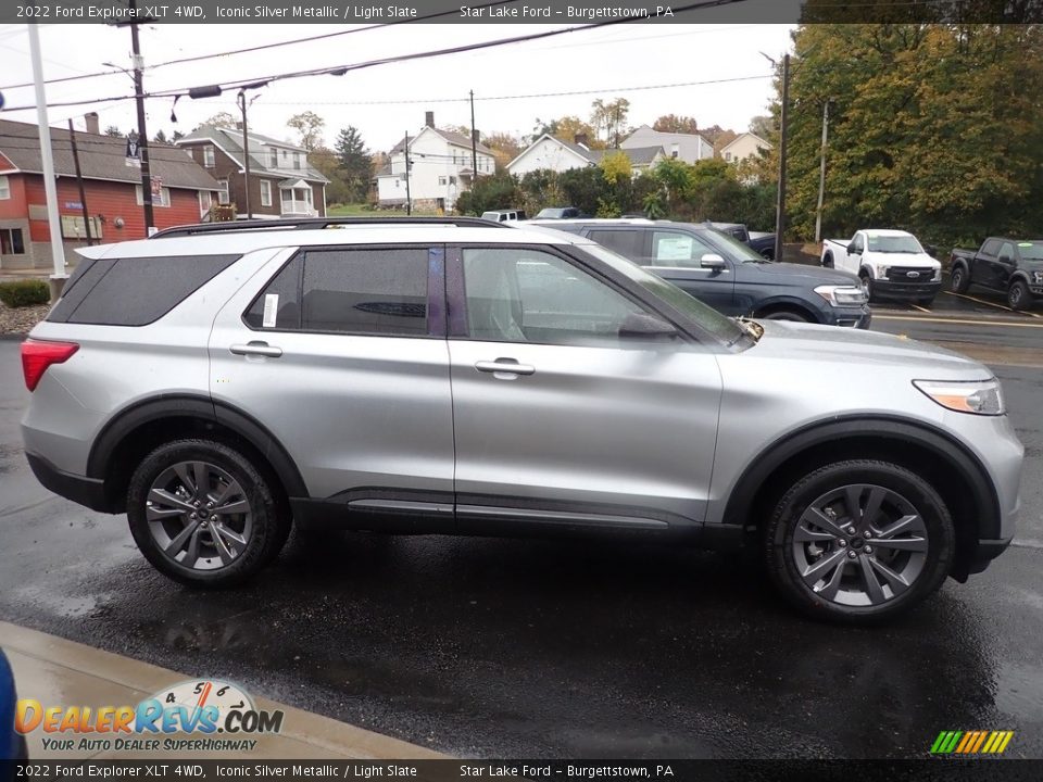 2022 Ford Explorer XLT 4WD Iconic Silver Metallic / Light Slate Photo #6