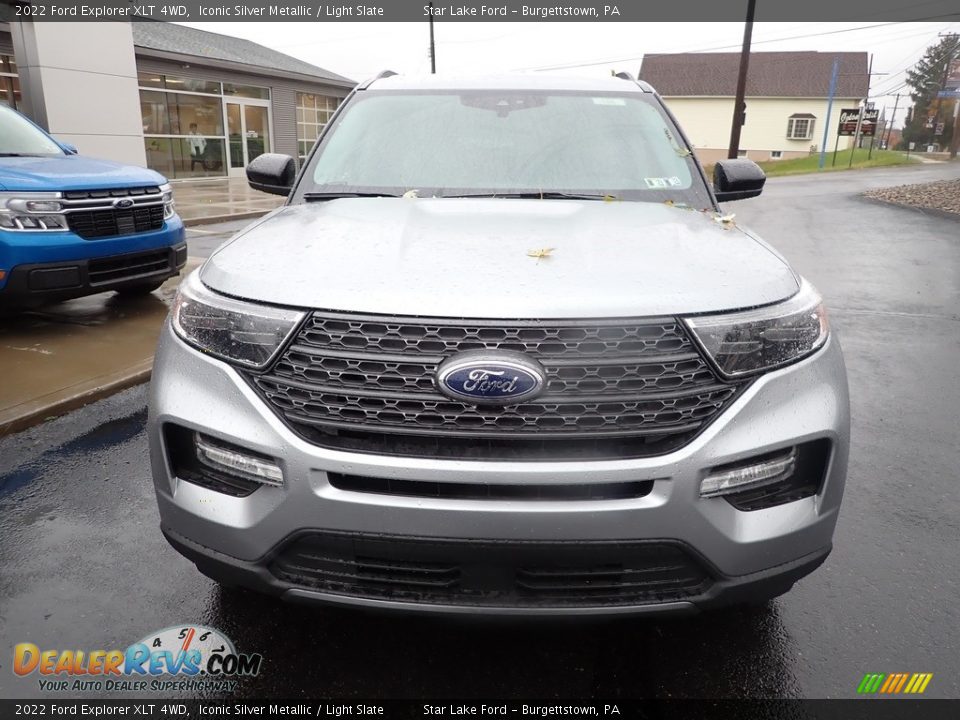 2022 Ford Explorer XLT 4WD Iconic Silver Metallic / Light Slate Photo #8