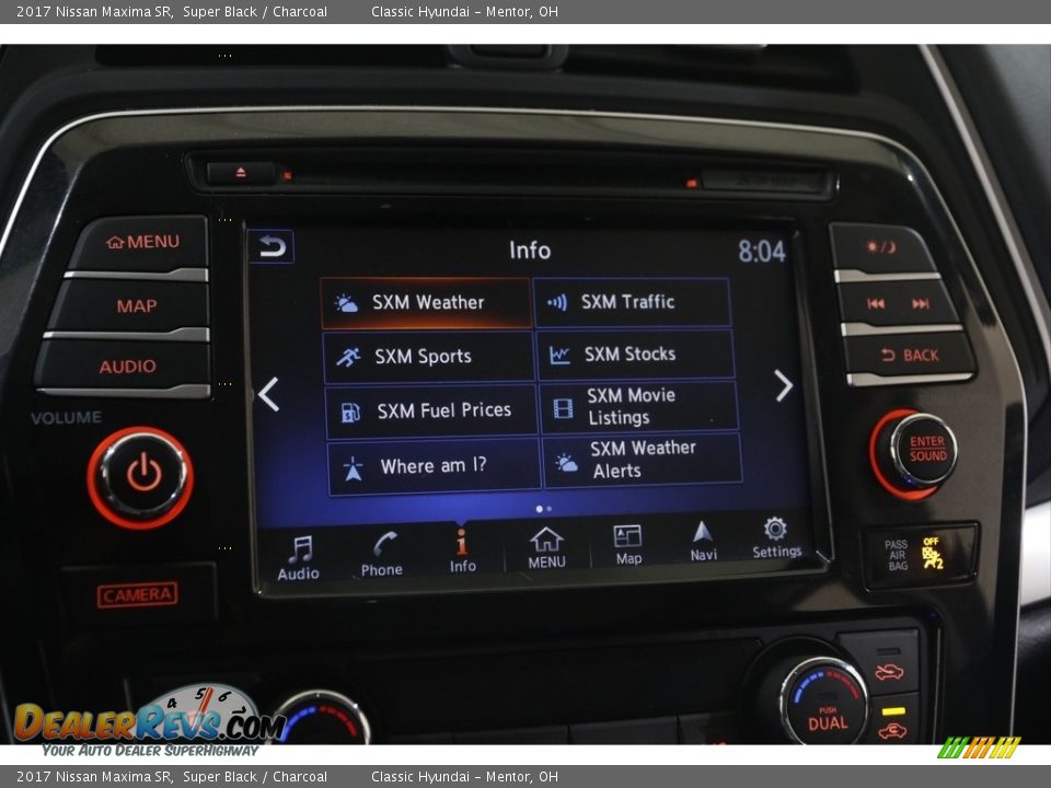 2017 Nissan Maxima SR Super Black / Charcoal Photo #12