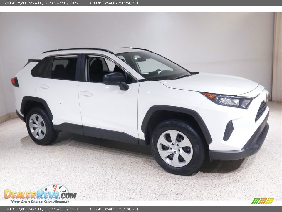 2019 Toyota RAV4 LE Super White / Black Photo #1