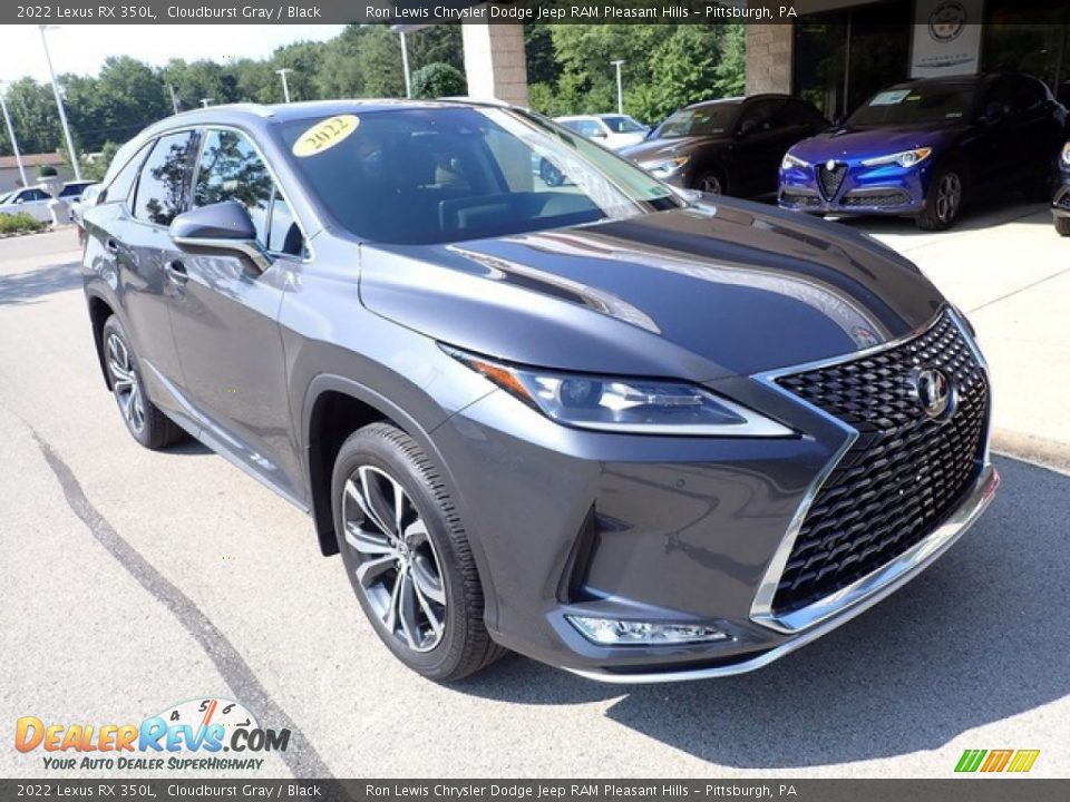 2022 Lexus RX 350L Cloudburst Gray / Black Photo #2