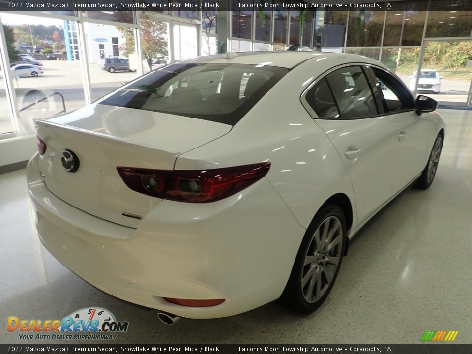 2022 Mazda Mazda3 Premium Sedan Snowflake White Pearl Mica / Black Photo #2