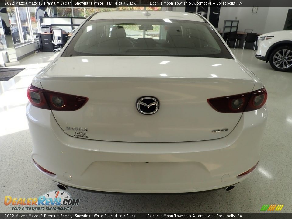 2022 Mazda Mazda3 Premium Sedan Snowflake White Pearl Mica / Black Photo #3