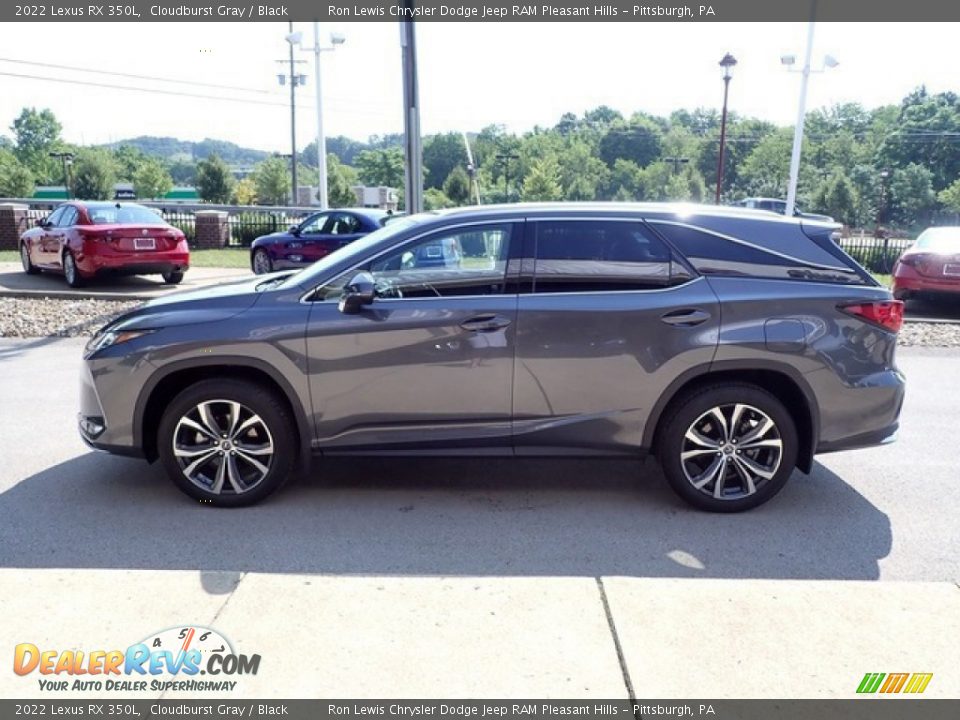 2022 Lexus RX 350L Cloudburst Gray / Black Photo #5