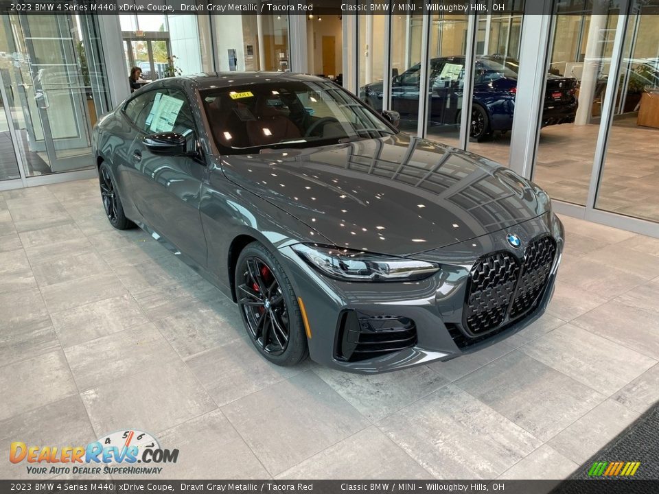 2023 BMW 4 Series M440i xDrive Coupe Dravit Gray Metallic / Tacora Red Photo #1