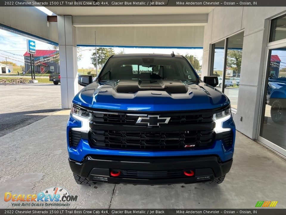 2022 Chevrolet Silverado 1500 LT Trail Boss Crew Cab 4x4 Glacier Blue Metallic / Jet Black Photo #3