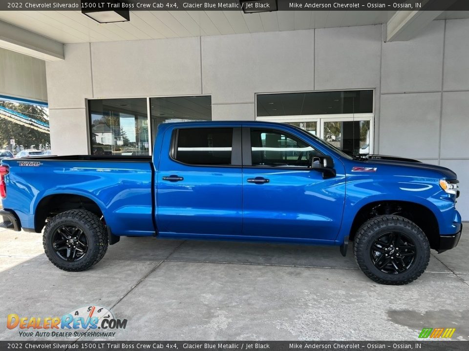 2022 Chevrolet Silverado 1500 LT Trail Boss Crew Cab 4x4 Glacier Blue Metallic / Jet Black Photo #6