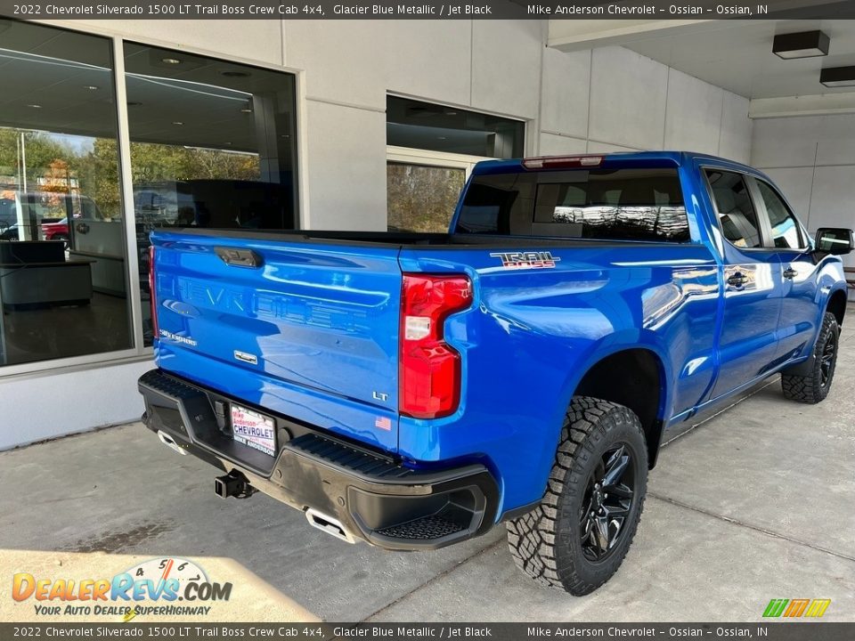 2022 Chevrolet Silverado 1500 LT Trail Boss Crew Cab 4x4 Glacier Blue Metallic / Jet Black Photo #7