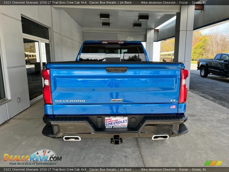 2022 Chevrolet Silverado 1500 LT Trail Boss Crew Cab 4x4 Glacier Blue Metallic / Jet Black Photo #8