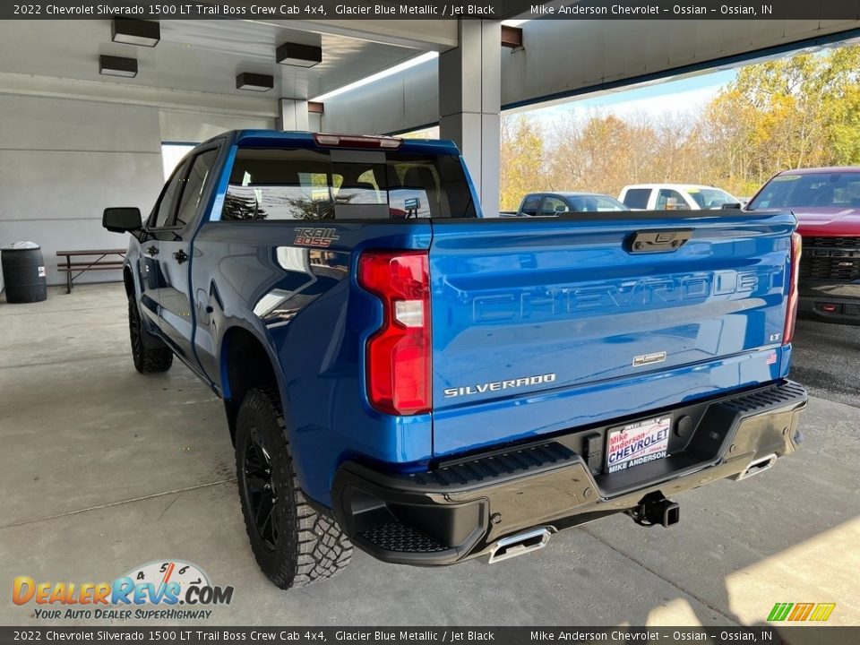 2022 Chevrolet Silverado 1500 LT Trail Boss Crew Cab 4x4 Glacier Blue Metallic / Jet Black Photo #10