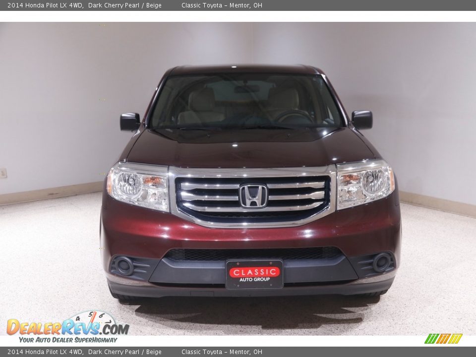 2014 Honda Pilot LX 4WD Dark Cherry Pearl / Beige Photo #2