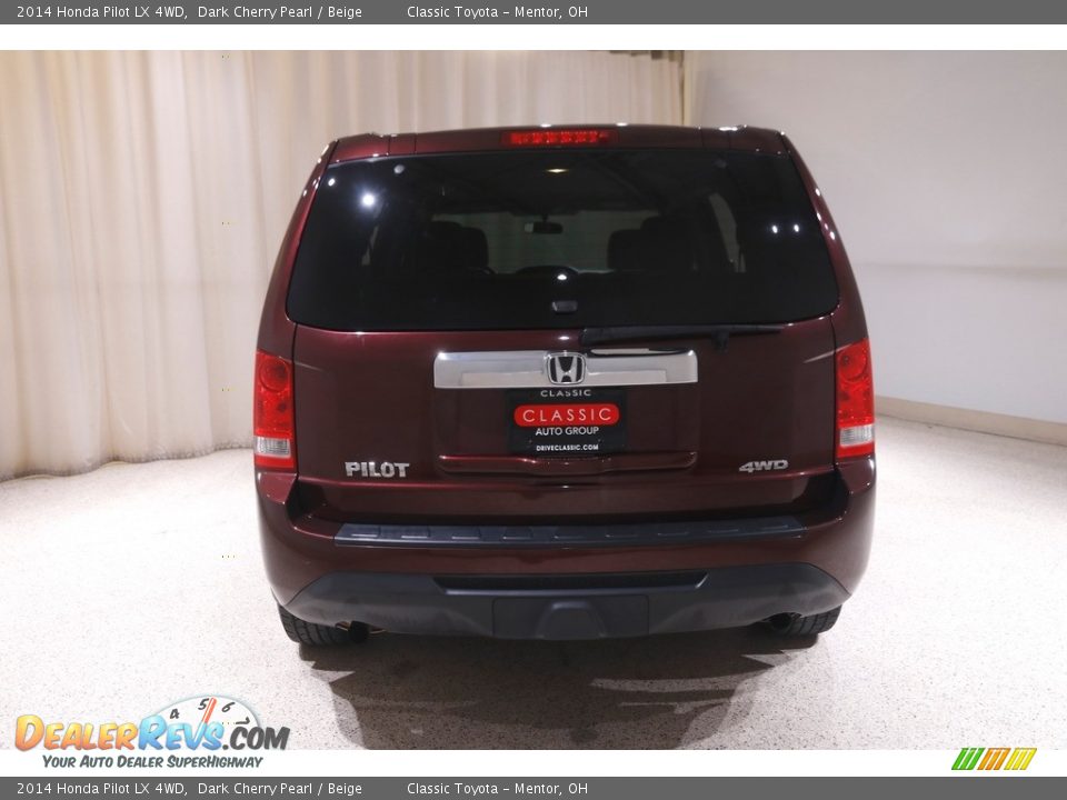 2014 Honda Pilot LX 4WD Dark Cherry Pearl / Beige Photo #16