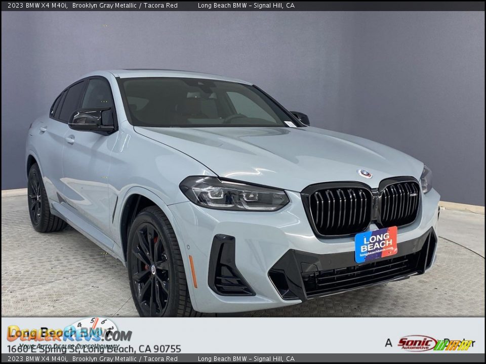 2023 BMW X4 M40i Brooklyn Gray Metallic / Tacora Red Photo #1