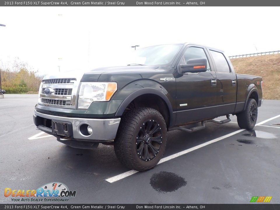 2013 Ford F150 XLT SuperCrew 4x4 Green Gem Metallic / Steel Gray Photo #6