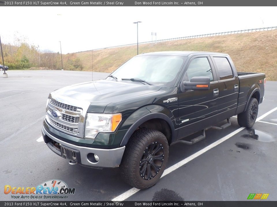 2013 Ford F150 XLT SuperCrew 4x4 Green Gem Metallic / Steel Gray Photo #7