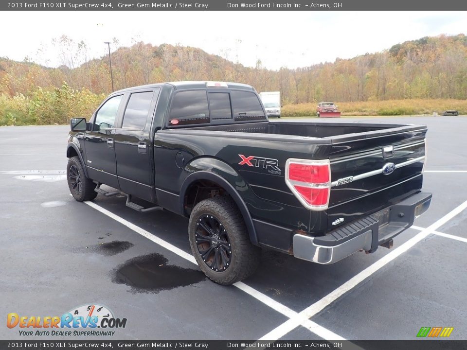 2013 Ford F150 XLT SuperCrew 4x4 Green Gem Metallic / Steel Gray Photo #8