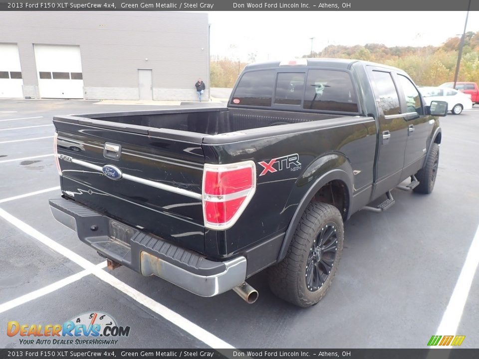 2013 Ford F150 XLT SuperCrew 4x4 Green Gem Metallic / Steel Gray Photo #10