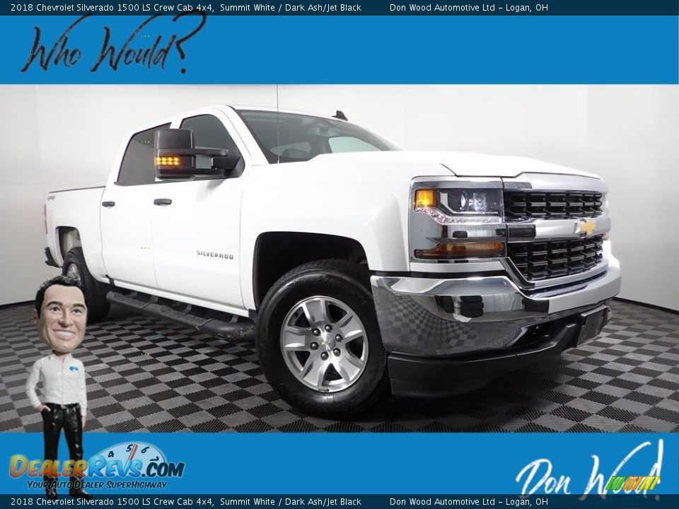 2018 Chevrolet Silverado 1500 LS Crew Cab 4x4 Summit White / Dark Ash/Jet Black Photo #1