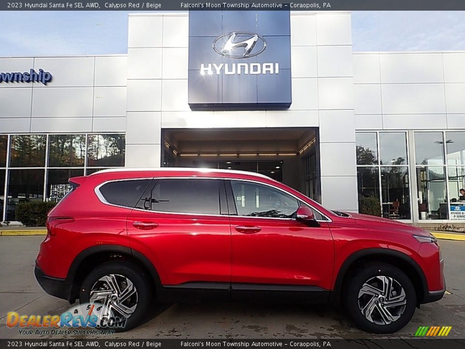 2023 Hyundai Santa Fe SEL AWD Calypso Red / Beige Photo #1