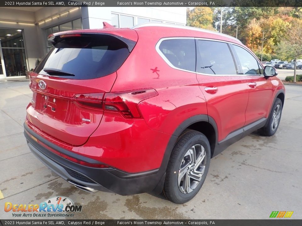 2023 Hyundai Santa Fe SEL AWD Calypso Red / Beige Photo #2