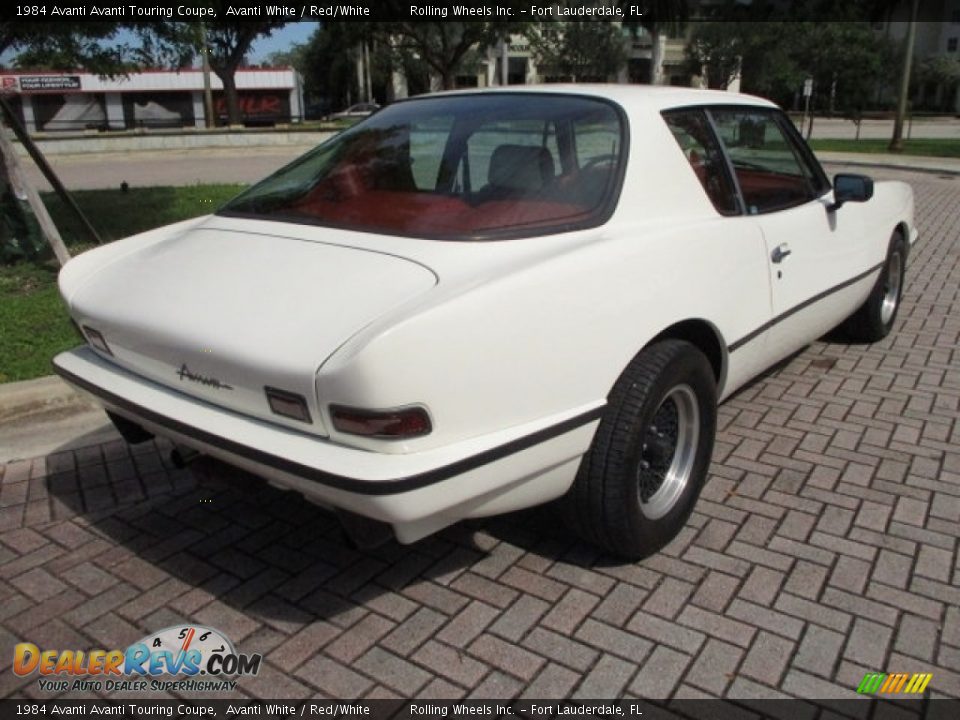 1984 Avanti Avanti Touring Coupe Avanti White / Red/White Photo #9