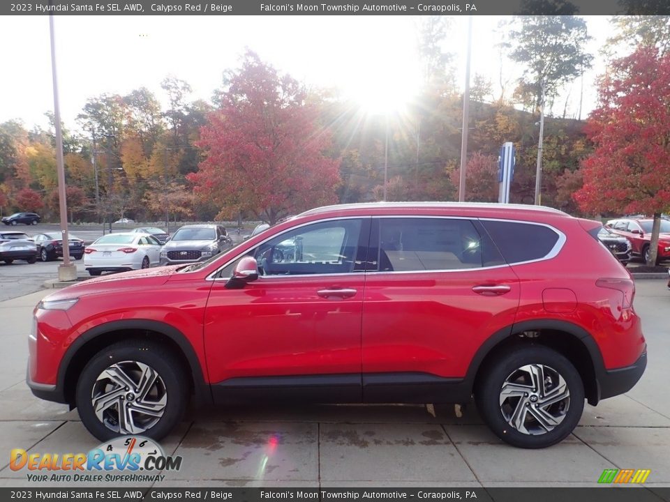 2023 Hyundai Santa Fe SEL AWD Calypso Red / Beige Photo #6