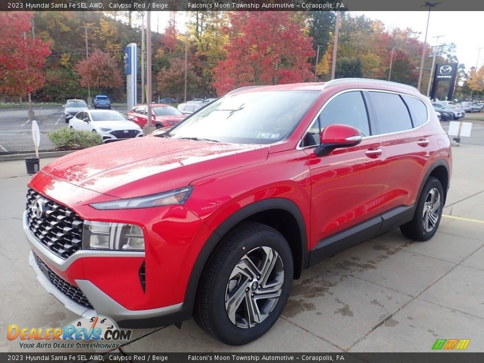 2023 Hyundai Santa Fe SEL AWD Calypso Red / Beige Photo #7