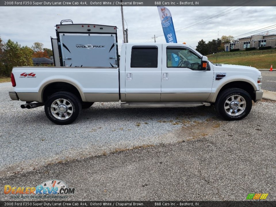 2008 Ford F350 Super Duty Lariat Crew Cab 4x4 Oxford White / Chaparral Brown Photo #1