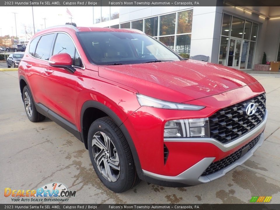 2023 Hyundai Santa Fe SEL AWD Calypso Red / Beige Photo #9