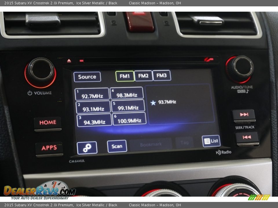 2015 Subaru XV Crosstrek 2.0i Premium Ice Silver Metallic / Black Photo #11