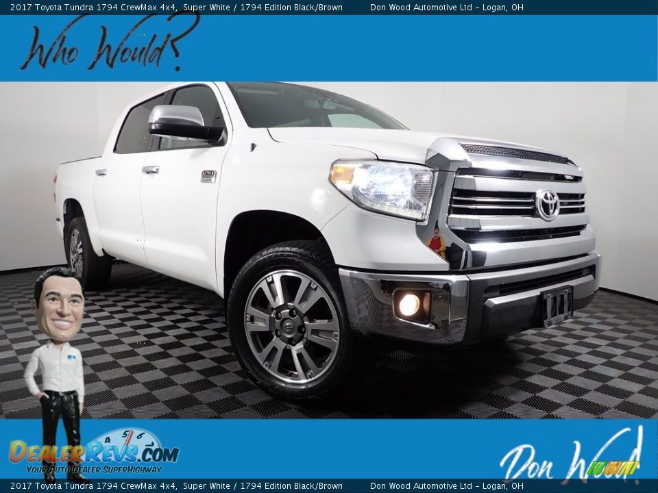 2017 Toyota Tundra 1794 CrewMax 4x4 Super White / 1794 Edition Black/Brown Photo #1