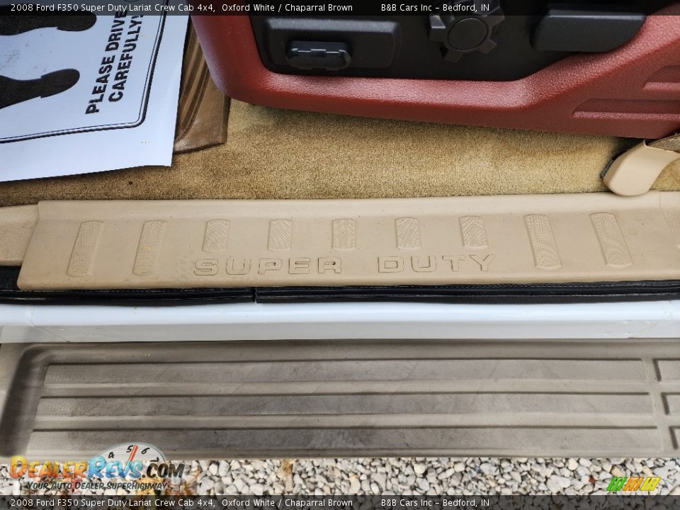 2008 Ford F350 Super Duty Lariat Crew Cab 4x4 Oxford White / Chaparral Brown Photo #11