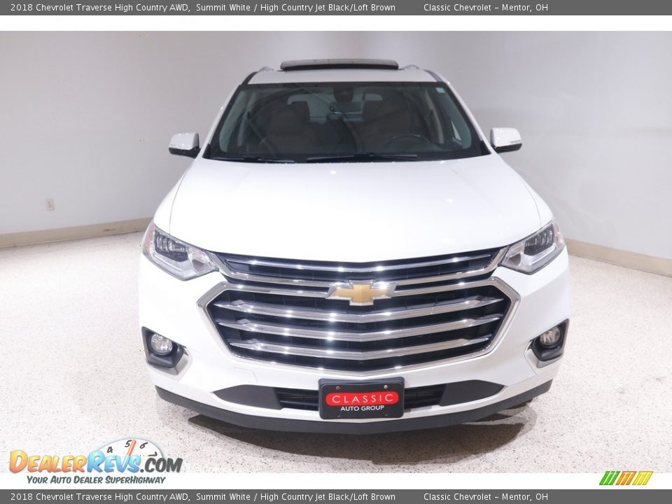 2018 Chevrolet Traverse High Country AWD Summit White / High Country Jet Black/Loft Brown Photo #2