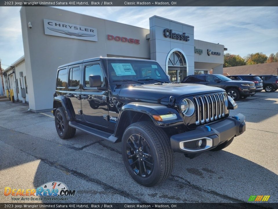2023 Jeep Wrangler Unlimited Sahara 4XE Hybrid Black / Black Photo #1