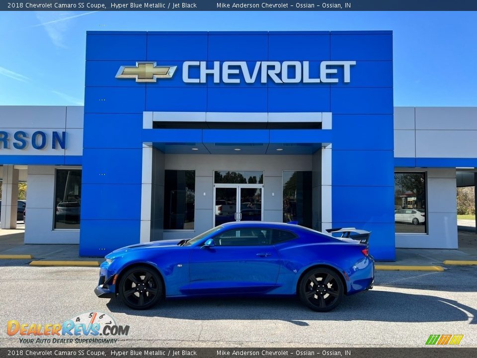 2018 Chevrolet Camaro SS Coupe Hyper Blue Metallic / Jet Black Photo #1