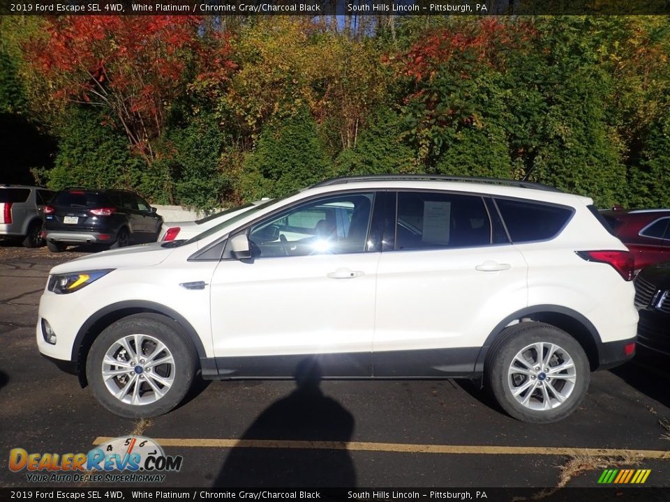 2019 Ford Escape SEL 4WD White Platinum / Chromite Gray/Charcoal Black Photo #2