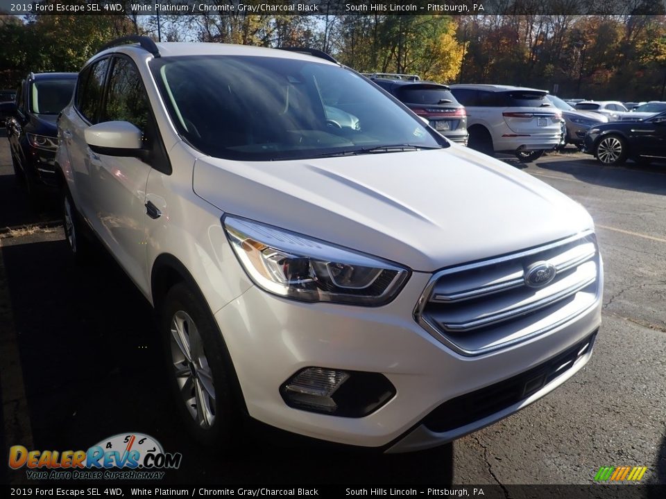 2019 Ford Escape SEL 4WD White Platinum / Chromite Gray/Charcoal Black Photo #4