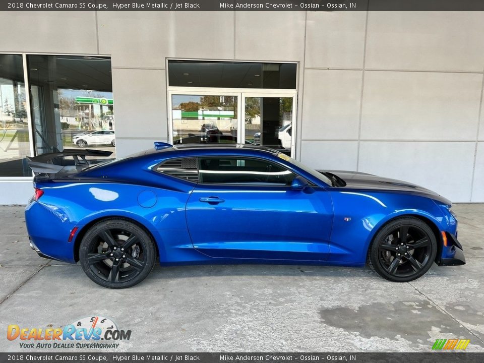 2018 Chevrolet Camaro SS Coupe Hyper Blue Metallic / Jet Black Photo #6