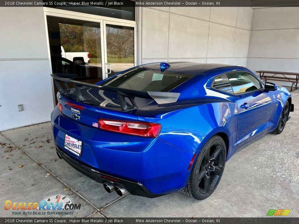 2018 Chevrolet Camaro SS Coupe Hyper Blue Metallic / Jet Black Photo #7