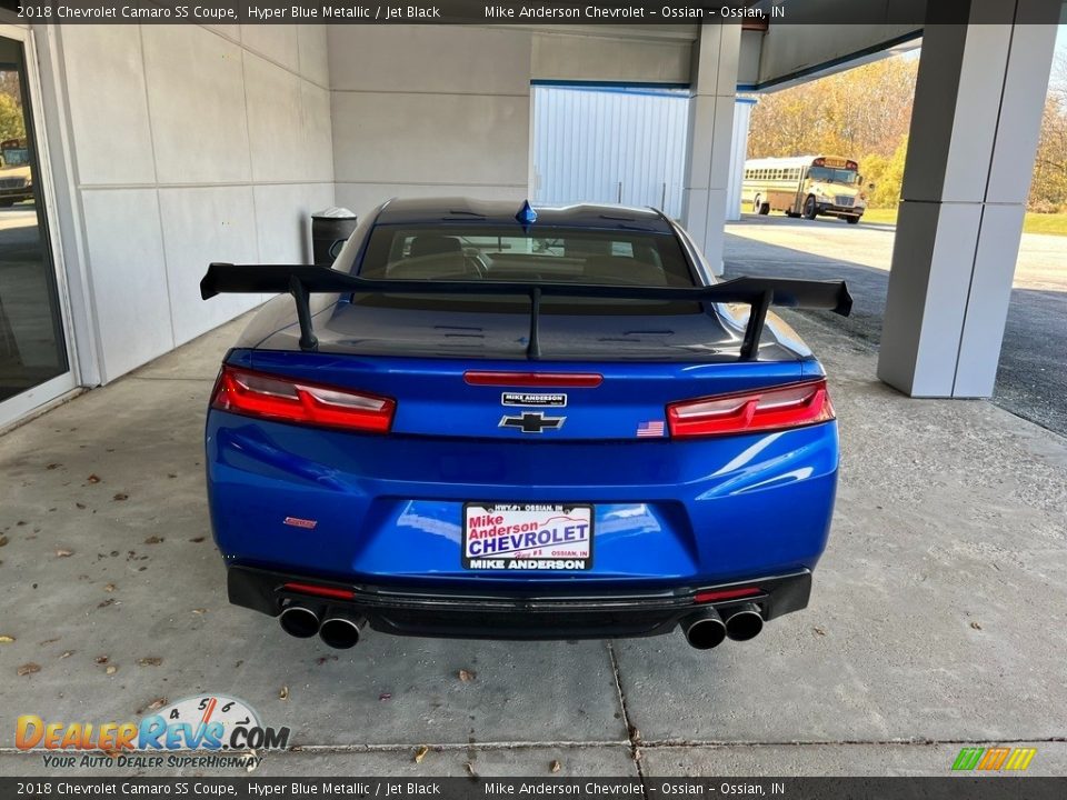 2018 Chevrolet Camaro SS Coupe Hyper Blue Metallic / Jet Black Photo #8